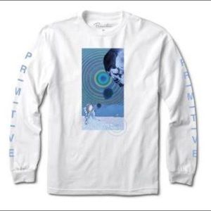 Primitive Spirit Plain White Long Sleeve Tee